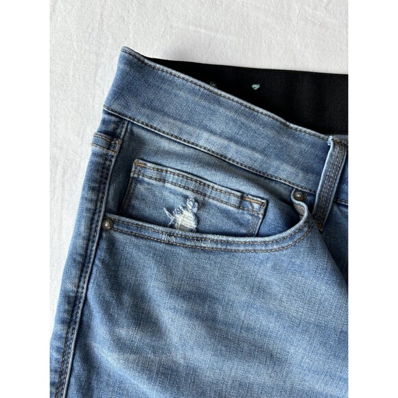 Lularoe Jeans Womens 42 Blue Skinny High Rise‎ Stretch Light Denim Scallop Hem - Picture 4 of 10